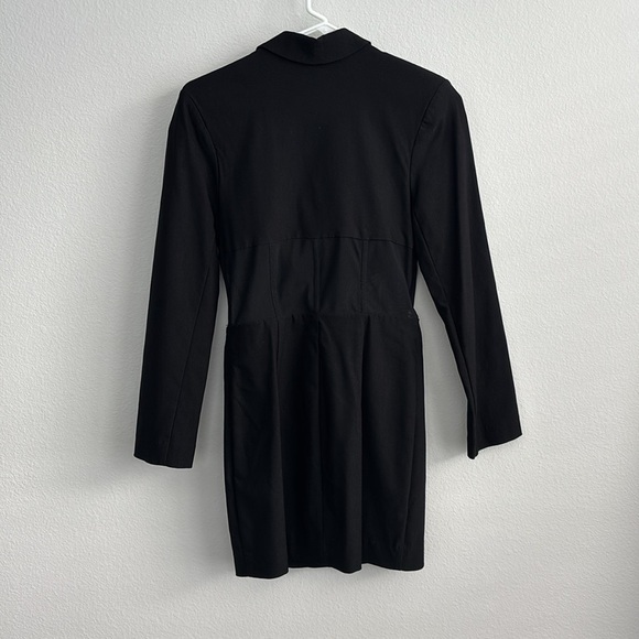 Michael Costello x Revolve Chase Jacket Dress in Black - Picture 3 of 5